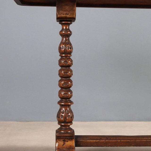Console in Poplar-Stained Walnut For Sale - Image 5 of 9