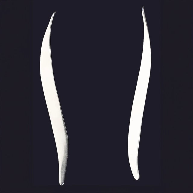 Late 20th Century Handmade Sterling Silver Earrings - 2 Pieces For Sale In Raleigh - Image 6 of 8