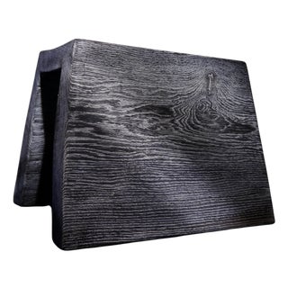 Burnished and Limed Oak Stool by Fritz Baumann For Sale