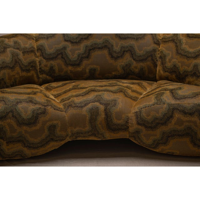 Mumba Sculptural Sofa in Dieter Vander Velpen X Zinc Textile by Bretz, 1980s For Sale - Image 6 of 18