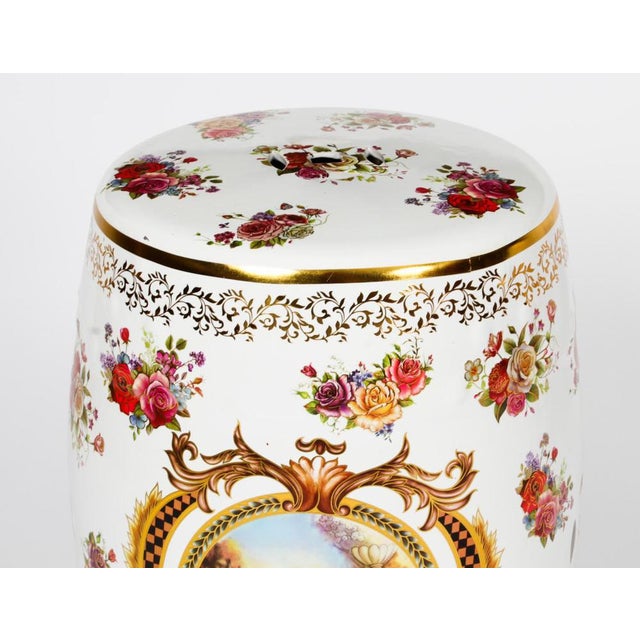 Set of Vintage Japanese Inspired Porcelain Garden Seats For Sale - Image 13 of 18