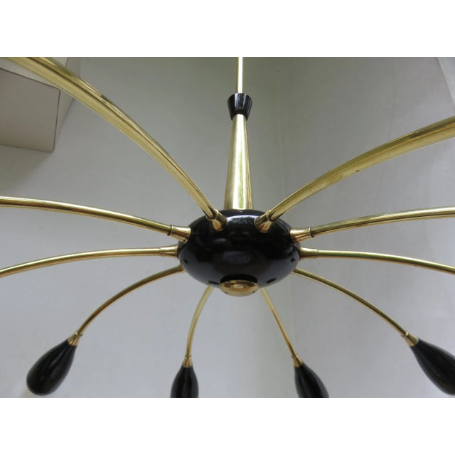 Sputnik Ceiling Lamp with 10 Lights, 1950s For Sale - Image 4 of 17