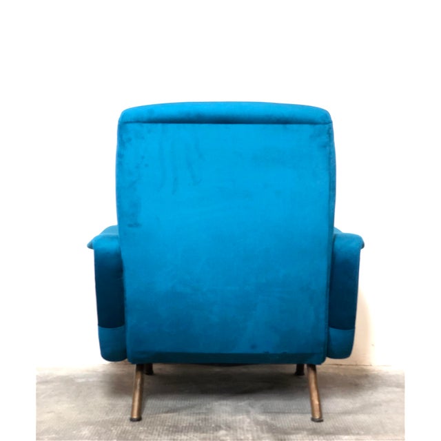 Cobalt Blue Lady Armchair by Marco Zanuso for Arflex, Italy, 1955 For Sale - Image 11 of 14