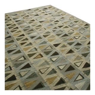 Swedish Geometric Rug by Celerie Kemble for Chairish, 2'6"x10' For Sale