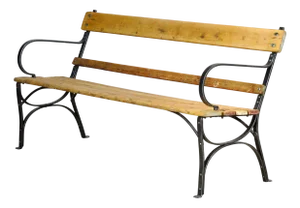 Riveted Iron Park Bench, 1920s