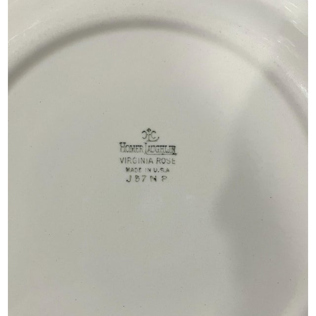 Vintage Homer Laughlin Moss Rose Dinnerware Set - Pattern Jj59 - 50 Pieces For Sale - Image 11 of 14