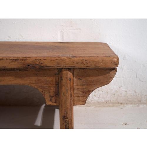 Wood Low Antique Qing Dynasty Shanxi Kang Table in Pine For Sale - Image 7 of 10
