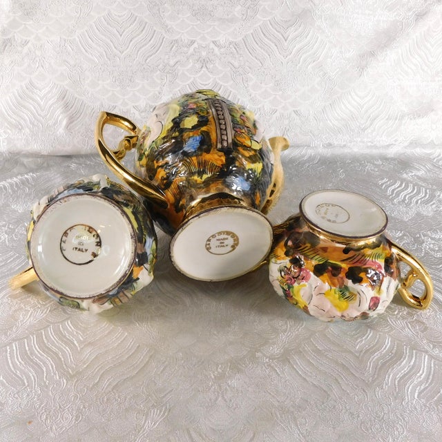 1940s Traditional Capodimonte Tea Set - Thirteen Pieces For Sale - Image 12 of 15