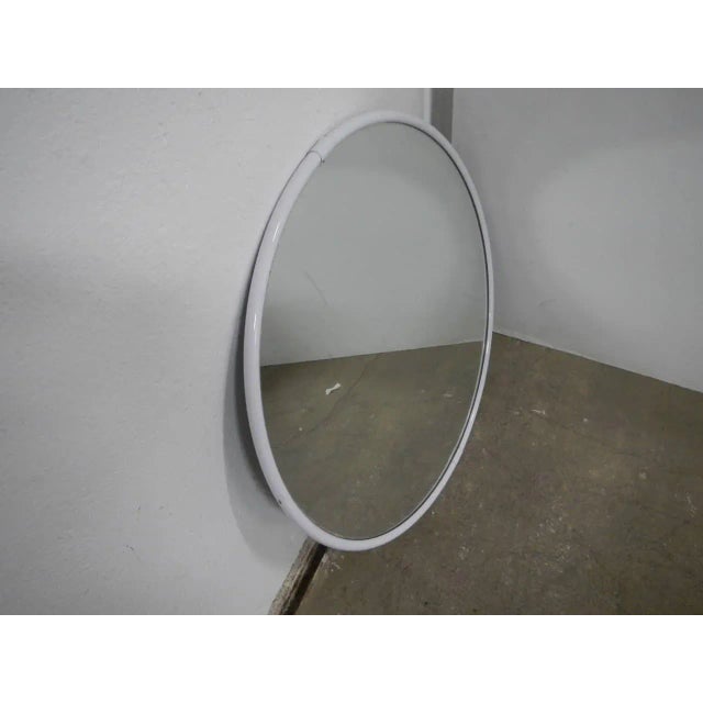 Gray Vintage Mirror in Colored Iron, 1970s For Sale - Image 8 of 10