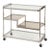 Italian Modern Drinks Cart or Bar Trolley of Chrome and Brass For Sale