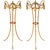 A striking pair of vintage Italian Hollywood Regency plant stands, hand-forged in gilt metal. They feature a tripod base...