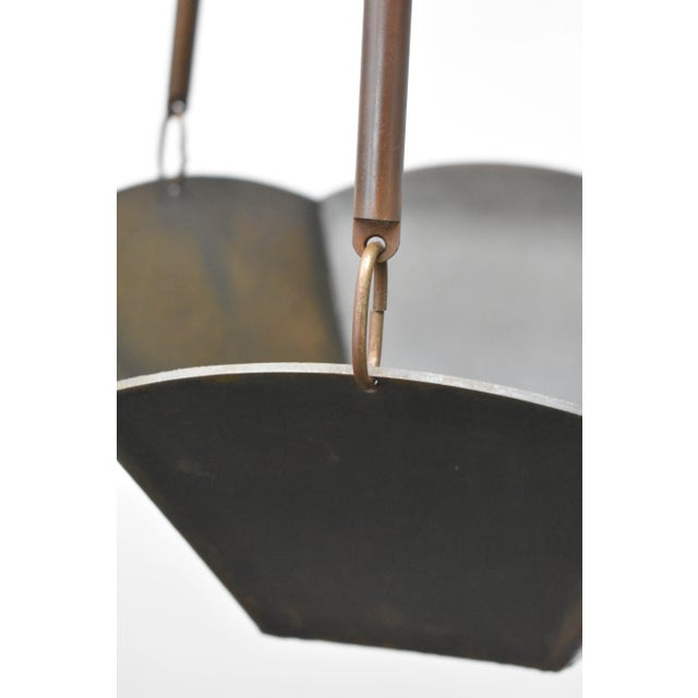 Ebony Contemporary Hanging Planter With Hexagonal Canopy For Sale - Image 8 of 9