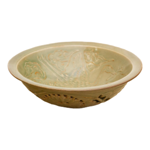 Antique Dragon Engraved Yaozhou Celadon Bowl