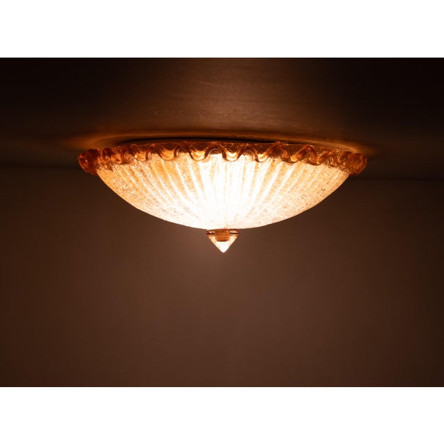 Mid-Century Flush Mount attributed to Barovier & Toso, Italy, 1970s For Sale - Image 8 of 11