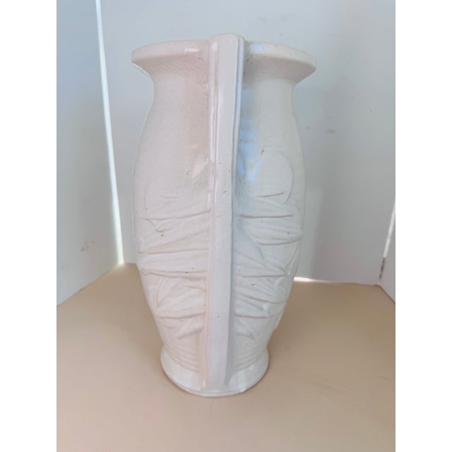 McCoy Tall Sand Dollar Vase in White For Sale - Image 4 of 11
