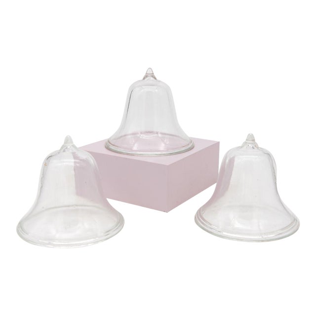 Set of 3 Glass Garden Cloches, English Mid 20th C. For Sale
