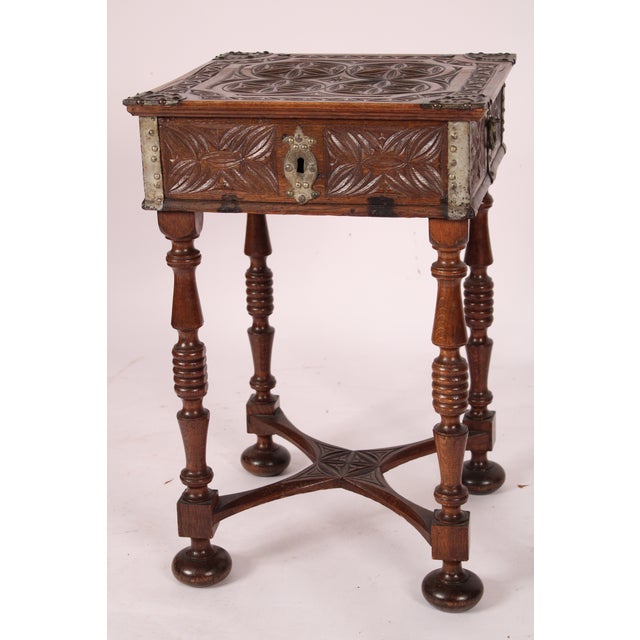 Spanish Baroque Style Oak Occasional Table For Sale In Los Angeles - Image 6 of 12