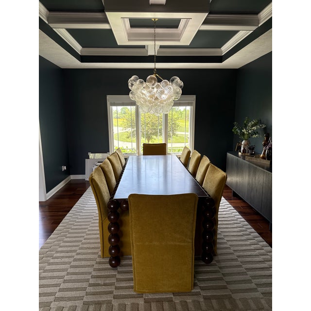 Jonathan Charles Jonathan Charles Mahogany Orb Dining Table For Sale - Image 4 of 11