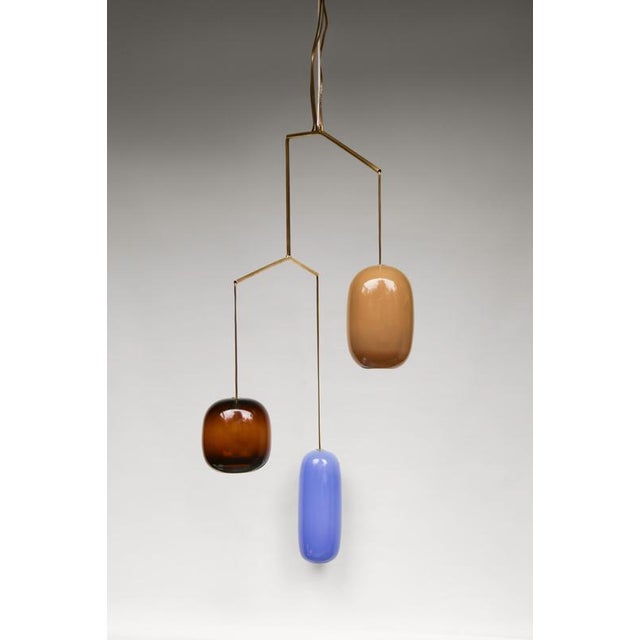 Sculptural light no. 133 by milla vaahtera dimensions: d 60 x w 90 x h 90 cm materials: handblown glass, handcrafted...
