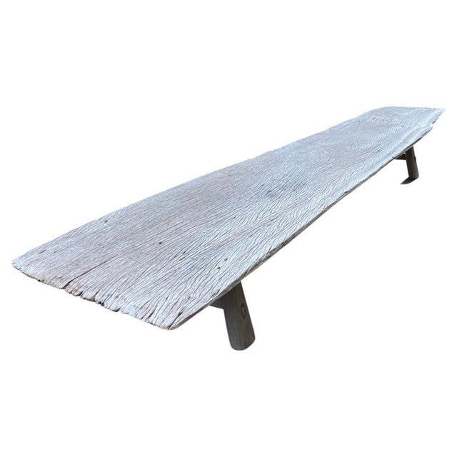 2010s Andrianna Shamaris Super Rare Monumental Teak Wood Bench For Sale - Image 5 of 18