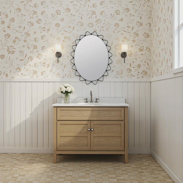 Early 21st Century Cooper Classics x Park and Oak Sienna Metal Loop Wall Mirror For Sale - Image 5 of 6