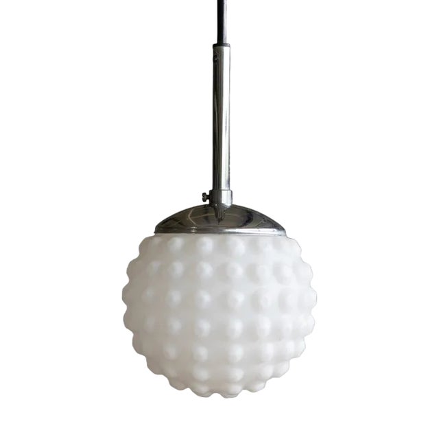 Opaline Glass Ceiling Lamp by Rolf Krüger for Staff Leuchten, Germany, 1970s For Sale