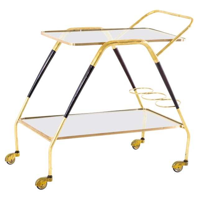 1950s Italian Mid Century Modern Bar Cart For Sale - Image 5 of 18