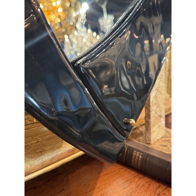 2000 - 2009 Pair of Modern Murano Black Glass Mirrors For Sale - Image 5 of 5