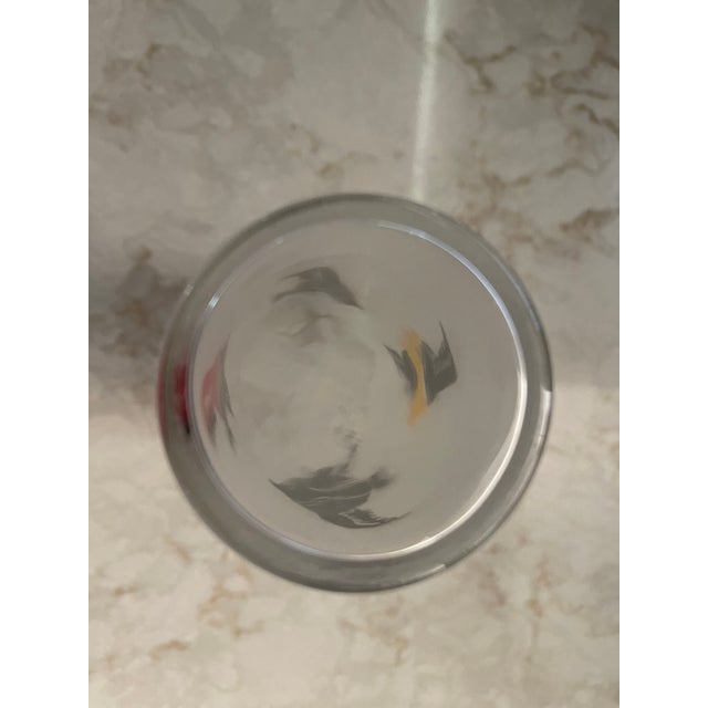 Glass Vintage Mid Century Modern Frosted Tropical Fish Tom Collins Glasses - Set of 4 For Sale - Image 7 of 7