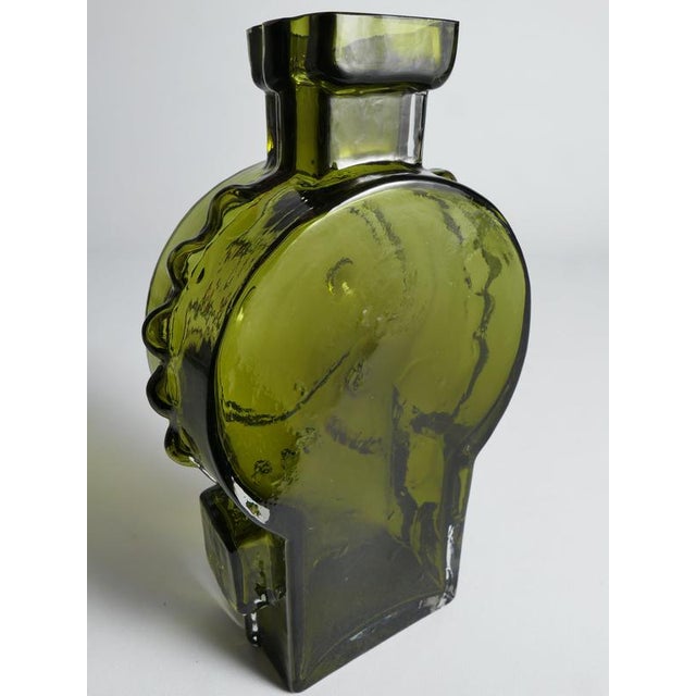 Vintage Green Glass Vase by Helena Tynell, 1968 For Sale - Image 9 of 18