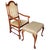 Vintage Carved Oak Armchair & Matching Ottoman Set For Sale - Image 9 of 12
