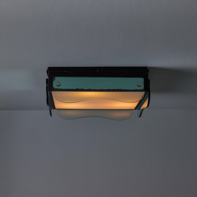 1970s Veca Glass Wall or Ceiling Lamp in the Manner of Max Ingrand For Sale - Image 13 of 16