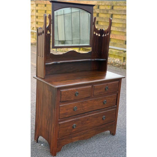 Antique English Dressing Table with Mirror For Sale - Image 11 of 18