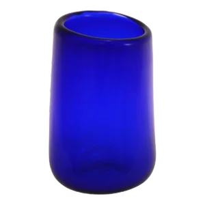 Cobalt Blue Blown Glass Cylinder Vase
