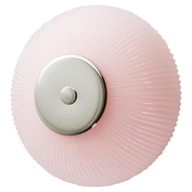 Nickel Soft Rose Opal Glass Candy Eyes Wall Lamp by Magic Circus Editions For Sale - Image 12 of 12