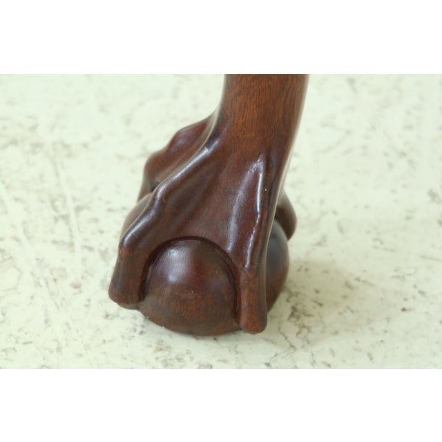 1990s Stickley Ball & Claw Carved Mahogany Arm Chairs - a Pair For Sale - Image 5 of 12