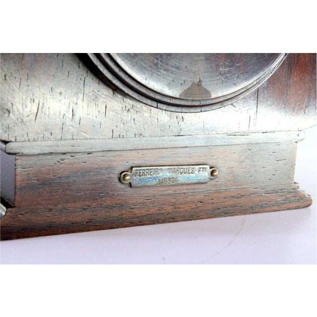 Table Regulator Clock in Rosewood with Silver Applications For Sale - Image 4 of 10