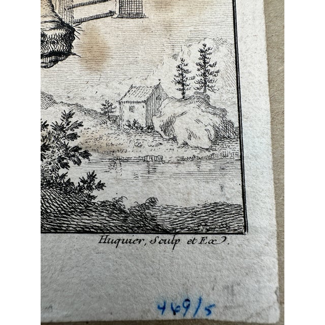 Antique French Engraving After Francois Boucher Huquier Framed For Sale - Image 13 of 15