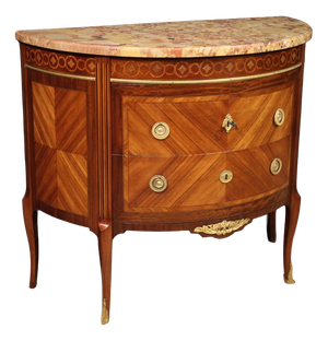 Louis XVII French Half-Moon Commode, 1920