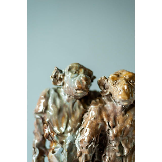 Figurative Sculpture, 1950s, Glazed Ceramic For Sale - Image 9 of 11