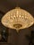 1960 French Gold Bronze Crystal Chandelier 1 Light For Sale - Image 4 of 12