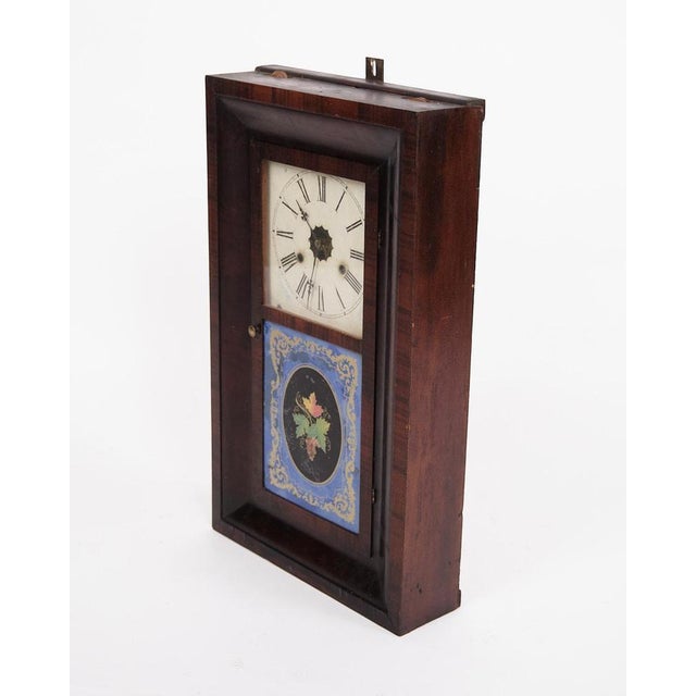 American Clock with Painted Glass Window For Sale - Image 6 of 10