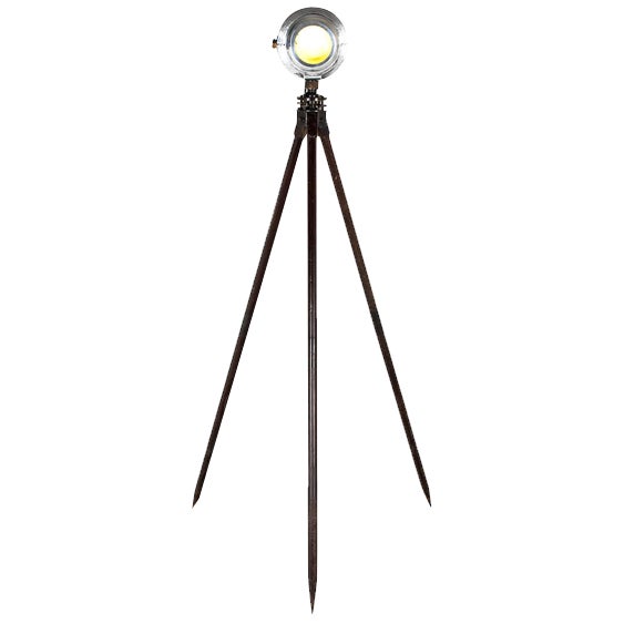 Art Deco Tripod Spotlight | Chairish