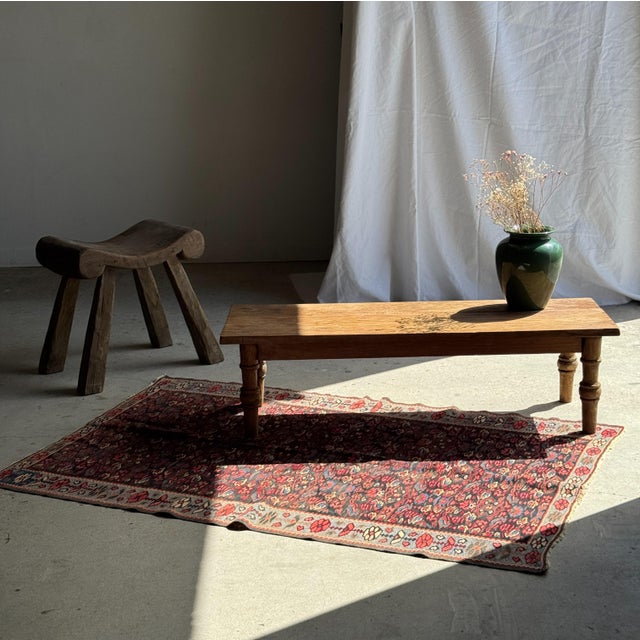 Vintage Middle Eastern Rug with Pink and Blue Floral Patterns, 1980s For Sale - Image 3 of 18
