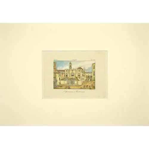 S. Giovanni a carbonara is an original etching on paper, realized by antonio fornari. At the top left margin the printed...