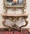 Louis XV Style Curved Castle Console and Mirror in Gilded and Silvered Wood For Sale - Image 5 of 7