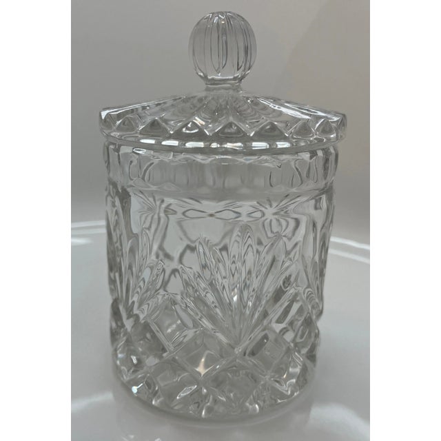 1990s Small Glass Biscuit Jar For Sale - Image 6 of 6
