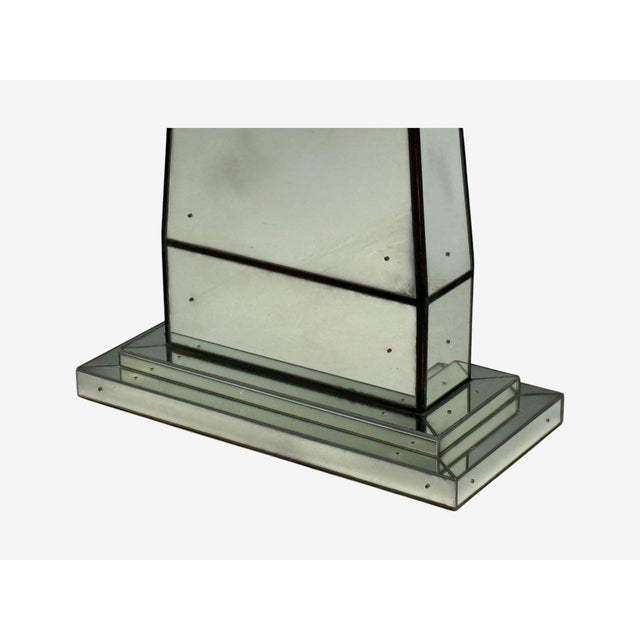 Art Deco Style, Mirrored Console Tables, Painted Wood, Distressed Glass For Sale - Image 11 of 15