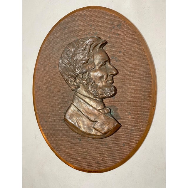 Up for sale is a high quality antique 19th century Abraham Lincoln bronze wall plaque. It's made of thick gilt bronze, is...