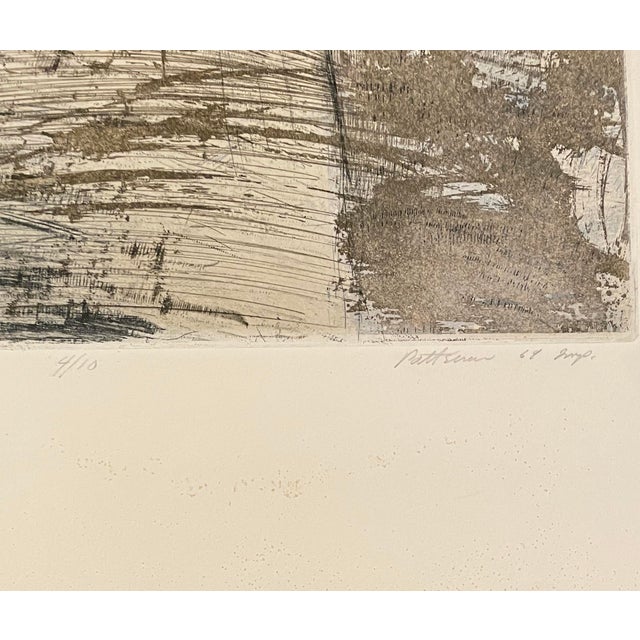 Modern 1969 William Patterson Head of Da Vinci Modern Etching For Sale - Image 3 of 5